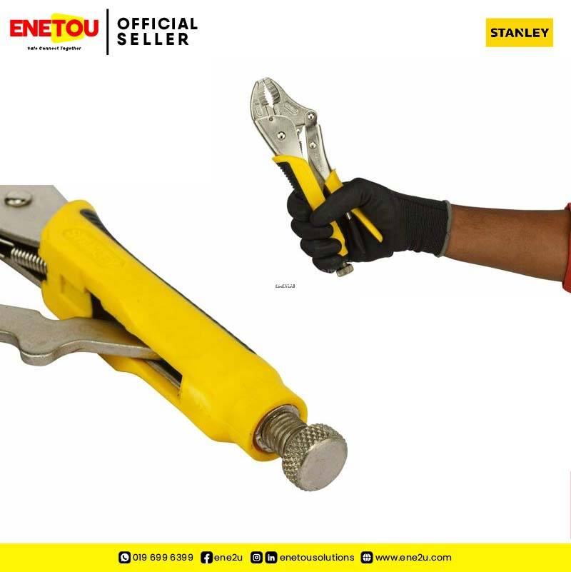 STANLEY 843691 CURVED JAW LOCKING PLIERS WITH BIMATERIAL HANDLE